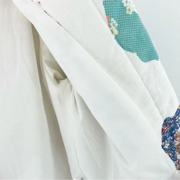 NWT! Chic Lightweight Cropped Quilted Linen Blended Jacket - Picture 10 of 11